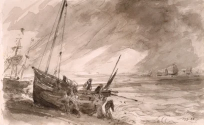 Scène côtière de Brighton, vers 1828